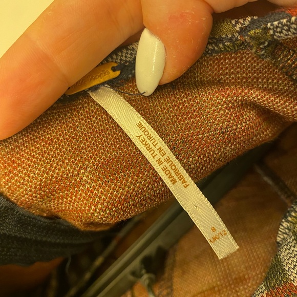 Free People Checkered Crop Top and Pants Set in Navy and Cream - Picture 10 of 16